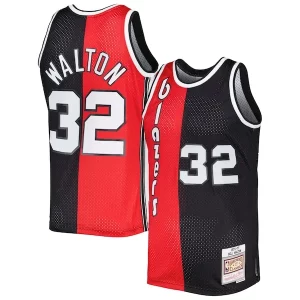 Comodo Bill Walton Portland Trail Blazers Hardwood Classics 1976/77 Split Swingman Jersey Red/Black