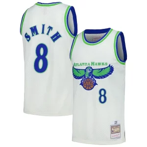 Comodo Cool Fantastico Steve Smith Atlanta Hawks Chainstitch Swingman Jersey Cream