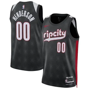 Comodo Fantastico Scoot Henderson Portland Trail Blazers Nike Unisex 2024/25 Swingman Player Jersey City Edition Black