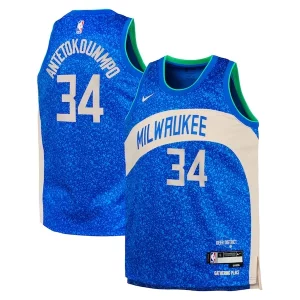 Comodo Giannis Antetokounmpo Milwaukee Bucks Nike Youth Swingman Replica Jersey City Edition Royal