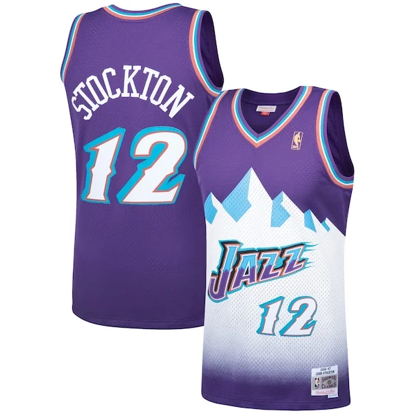 Comodo John Stockton Utah Jazz Hardwood Classics Swingman Jersey Purple