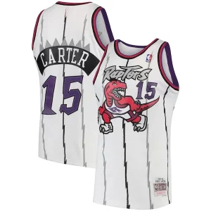 Comodo Lussuoso Eccezionale Vince Carter Toronto Raptors 1998/99 Hardwood Classics Swingman Jersey White/Purple