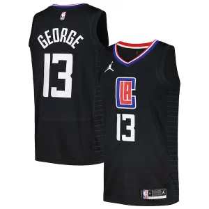 Comodo Paul George LA Clippers Jordan Brand Nike Swingman Player Jersey Statement Edition Black