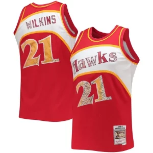 Comodo Pratico Dominique Wilkins Atlanta Hawks 1986/87 Hardwood Classics NBA 75th Anniversary Diamond Swingman Jersey Red