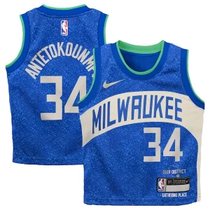 Comodo Pratico Versatile Giannis Antetokounmpo Milwaukee Bucks Nike Toddler Swingman Replica Jersey City Edition Royal
