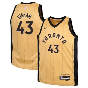 Comodo Resistente Pascal Siakam Toronto Raptors Nike Youth Swingman Replica Jersey City Edition Gold