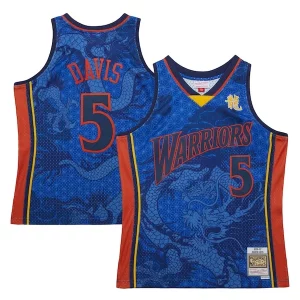 Cool Accattivante Fantastico Baron Davis Golden State Warriors 2006/07 Hardwood Classics Asian Heritage 6.0 Swingman Throwback Player Jersey Royal