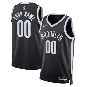 Cool Brooklyn Nets Nike Unisex Swingman Custom Jersey Black Icon Edition