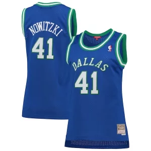 Cool Dirk Nowitzki Dallas Mavericks Women's Hardwood Classics Swingman Jersey Blue