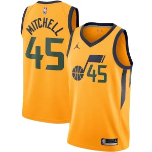 Cool Donovan Mitchell Utah Jazz Jordan Brand 2020/21 Swingman Jersey Statement Edition Gold