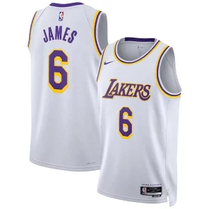 Cool Fantastico LeBron James Los Angeles Lakers Nike Unisex Swingman Jersey Association Edition White