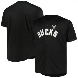 Cool Magnifico Milwaukee Bucks Profile Big & Tall Pop Jersey Black