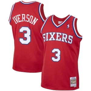 Delizioso Allen Iverson Philadelphia 76ers 2001/02 Hardwood Classics Swingman Jersey Red/White