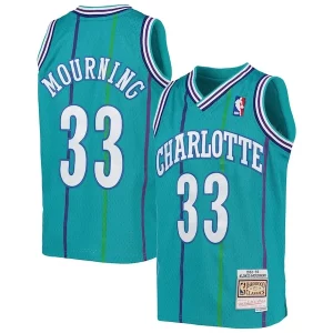 Delizioso Bellissimo Alonzo Mourning Charlotte Hornets Youth 1992/93 Hardwood Classics Swingman Jersey Teal