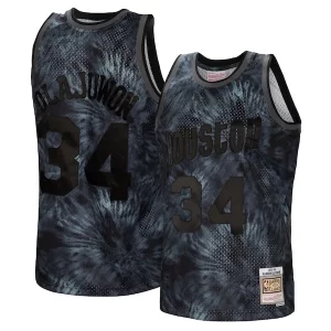 Delizioso Cool Versatile Hakeem Olajuwon Houston Rockets Hardwood Classics 1993/94 Tie Dye Swingman Jersey Black