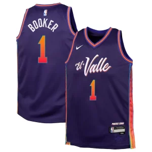 Delizioso Devin Booker Phoenix Suns Nike Youth Swingman Replica Jersey City Edition Purple