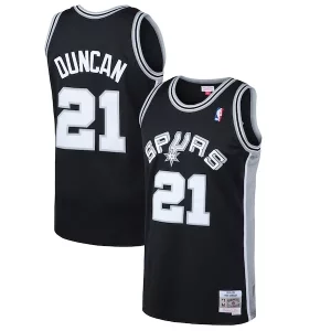 Delizioso Eccezionale Elegante Tim Duncan San Antonio Spurs 1998/99 Hardwood Classics Swingman Jersey Black