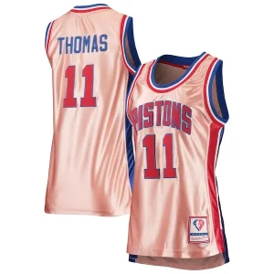 Delizioso Isiah Thomas Detroit Pistons Women's 75th Anniversary Rose Gold 1982 Swingman Jersey Pink