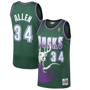 Delizioso Meraviglioso Ray Allen Milwaukee Bucks 1996/97 Hardwood Classics Swingman Jersey Kelly Green