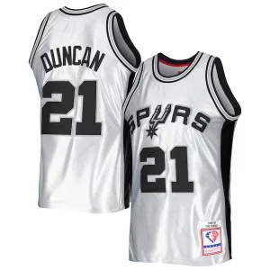 Delizioso Ottimo Tim Duncan San Antonio Spurs 1998/99 Hardwood Classics 75th Anniversary Swingman Jersey Platinum