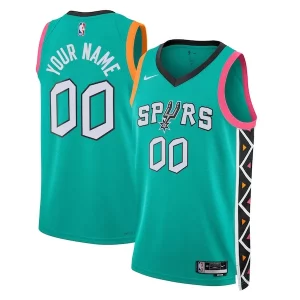 Delizioso Prestigioso San Antonio Spurs Nike Unisex 2022/23 2022/23 Swingman Custom Jersey City Edition Turquoise
