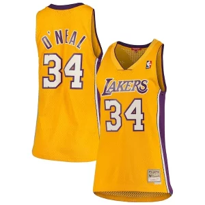 Delizioso Shaquille O'Neal Los Angeles Lakers Women's 1999/00 Hardwood Classics Swingman Jersey Gold