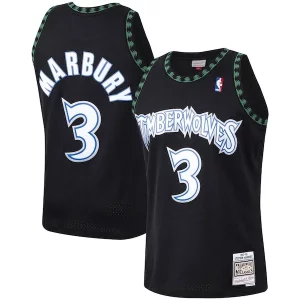 Duraturo Bellissimo Stephon Marbury Minnesota Timberwolves 1997/98 Hardwood Classics Swingman Jersey Black