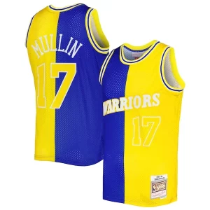 Duraturo Chris Mullin Golden State Warriors Hardwood Classics 1993/94 Split Swingman Jersey Royal/Gold