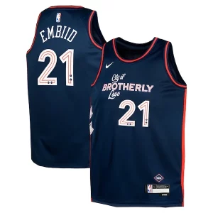 Duraturo Cool Joel Embiid Philadelphia 76ers Nike Youth Swingman Replica Jersey City Edition Navy