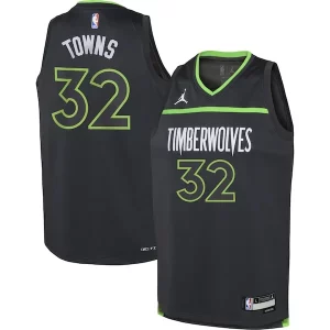 Duraturo Karl Anthony Towns Minnesota Timberwolves Jordan Brand Youth Swingman Jersey Statement Edition Black