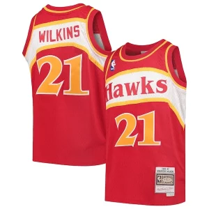 Duraturo Ottimo Dominique Wilkins Atlanta Hawks Youth 1986/87 Hardwood Classics Swingman Throwback Jersey Red