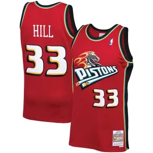 Duraturo Resistente Attraente Grant Hill Detroit Pistons 1999/00 Hardwood Classics Swingman Jersey Red