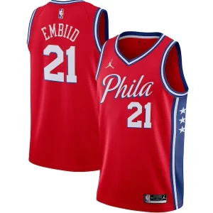 Eccezionale Delizioso Joel Embiid Philadelphia 76ers Jordan Brand 2020/21 Swingman Jersey Statement Edition Red