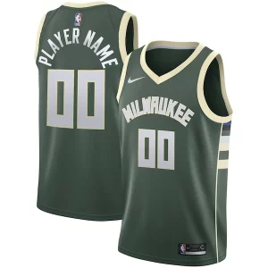 Eccezionale Fantastico Milwaukee Bucks Nike Swingman Custom Jersey Green Icon Edition