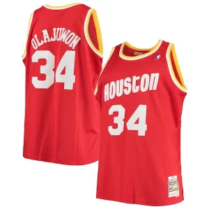 Eccezionale Fascinante Hakeem Olajuwon Houston Rockets 1993/94 Big & Tall Hardwood Classics Swingman Jersey Red