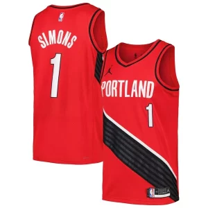 Eccezionale Pratico Robusto Anfernee Simons Portland Trail Blazers Jordan Brand Swingman Player Jersey Statement Edition Red/Black