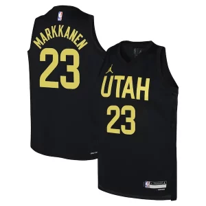 Eccezionale Resistente Lauri Markkanen Utah Jazz Jordan Brand Youth Swingman Jersey Statement Edition Black