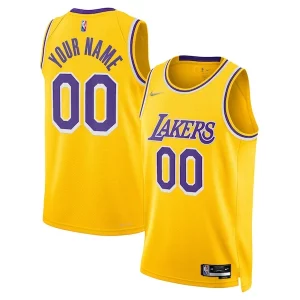 Elegante Bellissimo Moderno Los Angeles Lakers Nike 2021/22 Diamond Swingman Custom Jersey Icon Edition Gold
