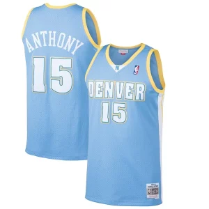 Elegante Comodo Carmelo Anthony Denver Nuggets Hardwood Classics Swingman Jersey Light Blue