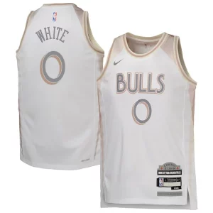 Elegante Fascinante Lussuoso Coby White Chicago Bulls Nike Youth 2024/25 Swingman Player Jersey City Edition White