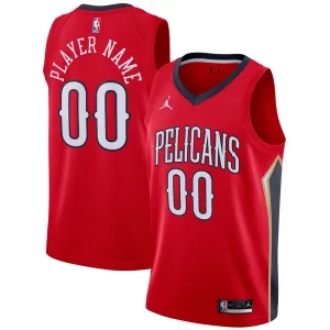 Elegante Lussuoso Meraviglioso New Orleans Pelicans Jordan Brand Swingman Custom Jersey Statement Edition Red