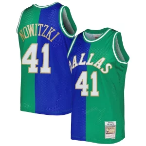 Elegante Lussuoso Sofisticato Dirk Nowitzki Dirk Nowitzki Hardwood Classics 1998/2019 Split Swingman Jersey Blue/Green