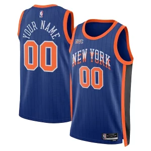 Elegante New York Knicks Nike Unisex 2023/24 Custom Swingman Jersey Blue City Edition