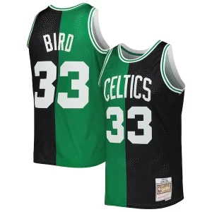 Elegante Robusto Larry Bird Boston Celtics Hardwood Classics 1985/86 Split Swingman Jersey Black/Kelly Green