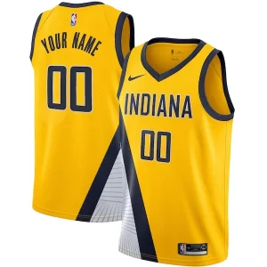 Elegante Splendido Accattivante Indiana Pacers Nike 2019/20 Custom Swingman Jersey Yellow Statement Edition