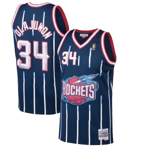 Fantastico Attraente Hakeem Olajuwon Houston Rockets 1996/97 Hardwood Classics Swingman Jersey Navy