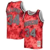 Fantastico Bellissimo Elegante Hakeem Olajuwon Houston Rockets 1993/94 Galaxy Swingman Jersey Red