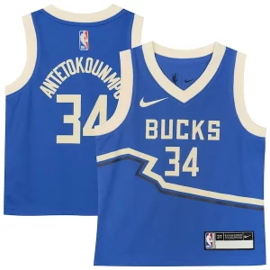 Prestigioso Giannis Antetokounmpo Milwaukee Bucks Nike Toddler 2024/25 Swingman Player Jersey City Edition Royal