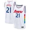 Elegante Joel Embiid Philadelphia 76ers 2024/25 Fast Break Player Jersey City Edition White