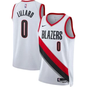 Fantastico Damian Lillard Portland Trail Blazers Nike Unisex Swingman Jersey Association Edition White/Black